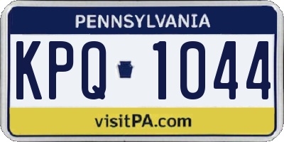 PA license plate KPQ1044