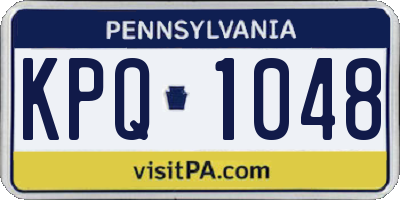 PA license plate KPQ1048
