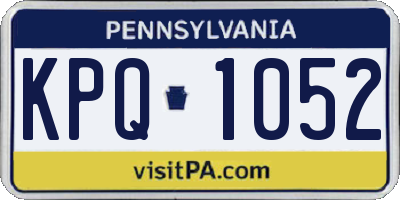 PA license plate KPQ1052