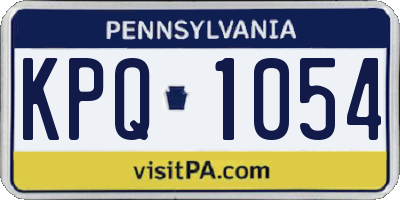 PA license plate KPQ1054
