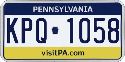 PA license plate KPQ1058