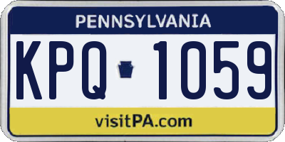 PA license plate KPQ1059