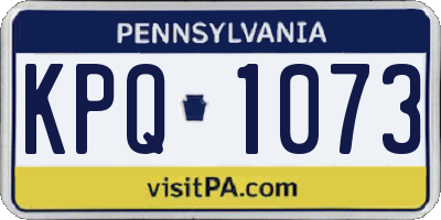 PA license plate KPQ1073