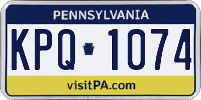 PA license plate KPQ1074