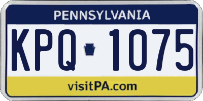 PA license plate KPQ1075