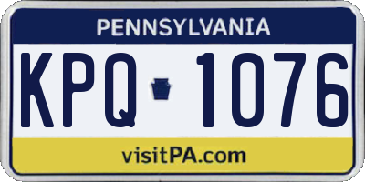 PA license plate KPQ1076