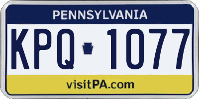 PA license plate KPQ1077