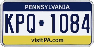 PA license plate KPQ1084