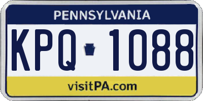 PA license plate KPQ1088