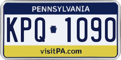PA license plate KPQ1090