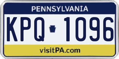 PA license plate KPQ1096