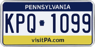 PA license plate KPQ1099