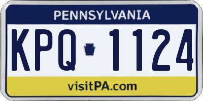 PA license plate KPQ1124