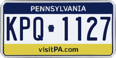 PA license plate KPQ1127