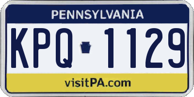 PA license plate KPQ1129