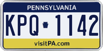 PA license plate KPQ1142