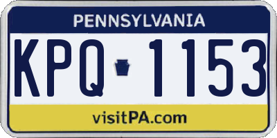 PA license plate KPQ1153