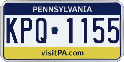 PA license plate KPQ1155