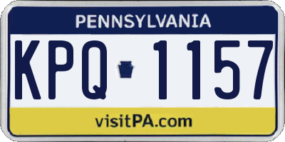 PA license plate KPQ1157