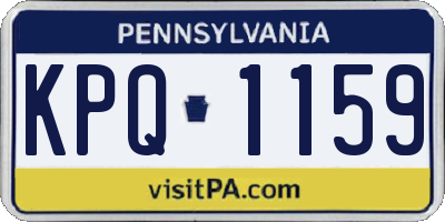PA license plate KPQ1159