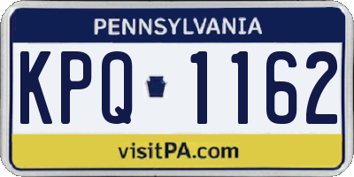 PA license plate KPQ1162