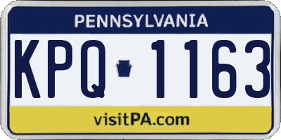 PA license plate KPQ1163