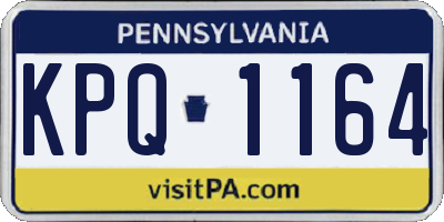PA license plate KPQ1164