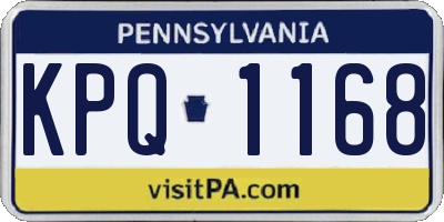 PA license plate KPQ1168