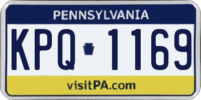 PA license plate KPQ1169
