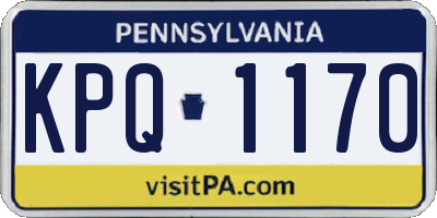 PA license plate KPQ1170