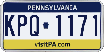 PA license plate KPQ1171