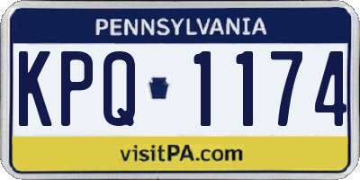 PA license plate KPQ1174