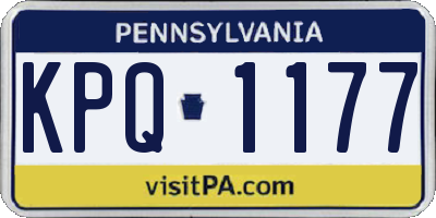 PA license plate KPQ1177