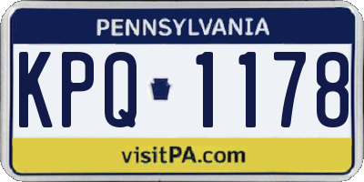 PA license plate KPQ1178