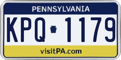 PA license plate KPQ1179
