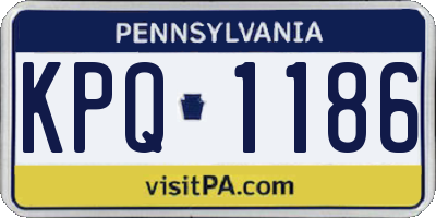 PA license plate KPQ1186