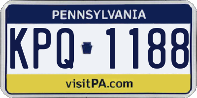 PA license plate KPQ1188