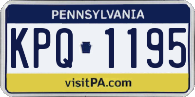 PA license plate KPQ1195