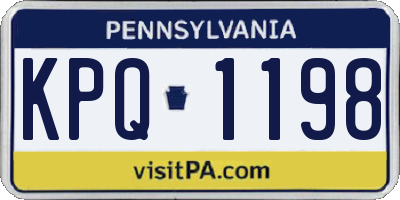 PA license plate KPQ1198