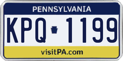 PA license plate KPQ1199