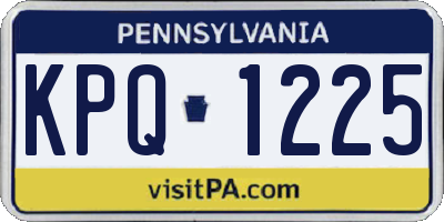 PA license plate KPQ1225