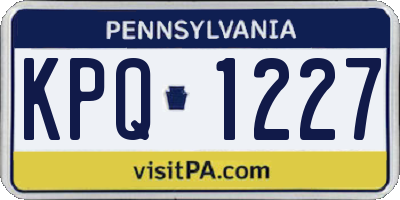 PA license plate KPQ1227