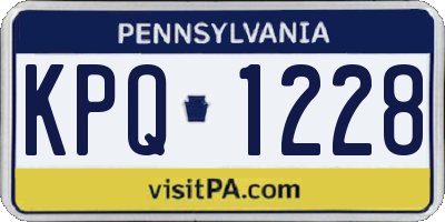 PA license plate KPQ1228