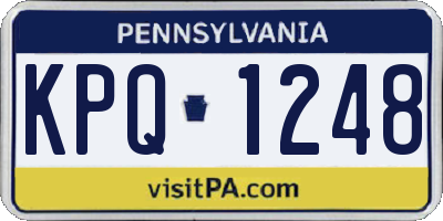 PA license plate KPQ1248