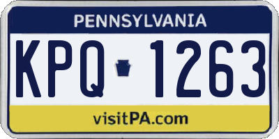 PA license plate KPQ1263