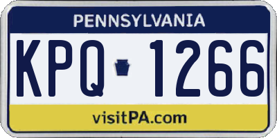 PA license plate KPQ1266