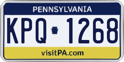 PA license plate KPQ1268