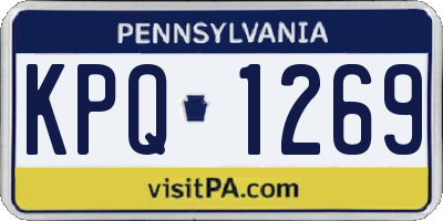 PA license plate KPQ1269