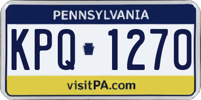 PA license plate KPQ1270