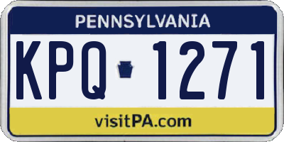 PA license plate KPQ1271